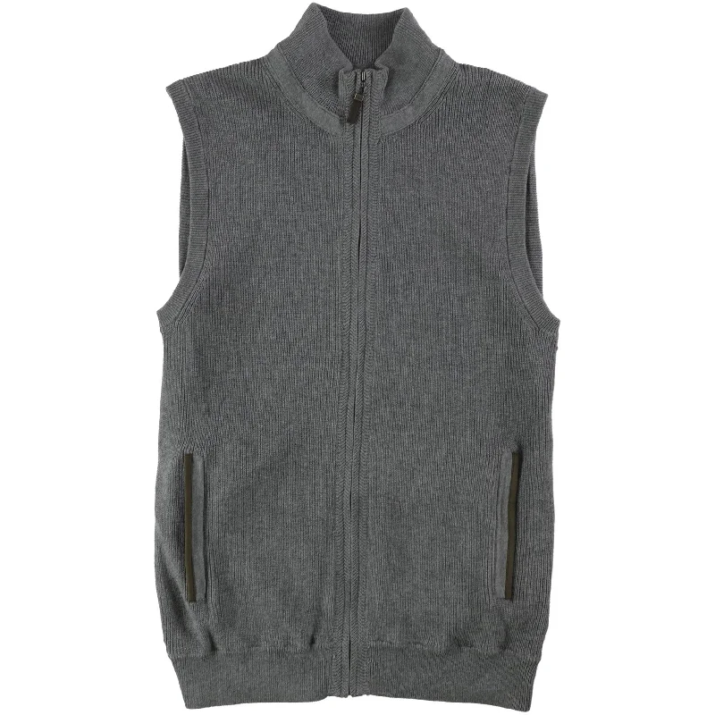 Men's Sweaters with Appliqué DetailsTasso Elba Mens Faux Suede Sweater Vest, Grey, Small Men's Sweaters with Appliqué DetailsTasso Elba Mens Faux Suede Sweater Vest, Grey, Small