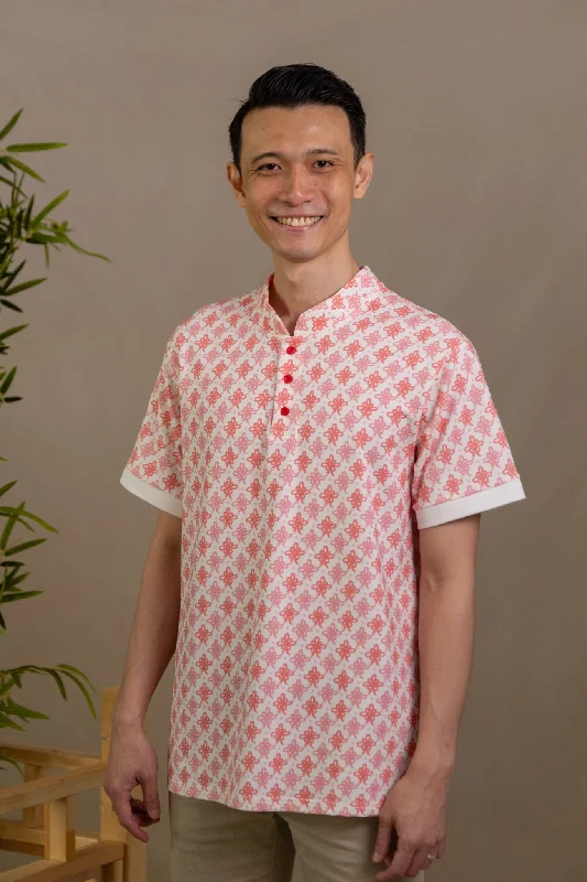 Men's Shirts with Belt AttachmentsMen's Mandarin-collared Polo Tee - Knotty Snake