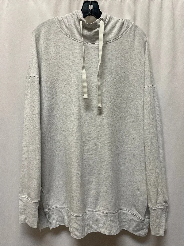 Casual Men's Zip-Up HoodiesSweatshirt Hoodie By Athleta In Grey, Size: Xl