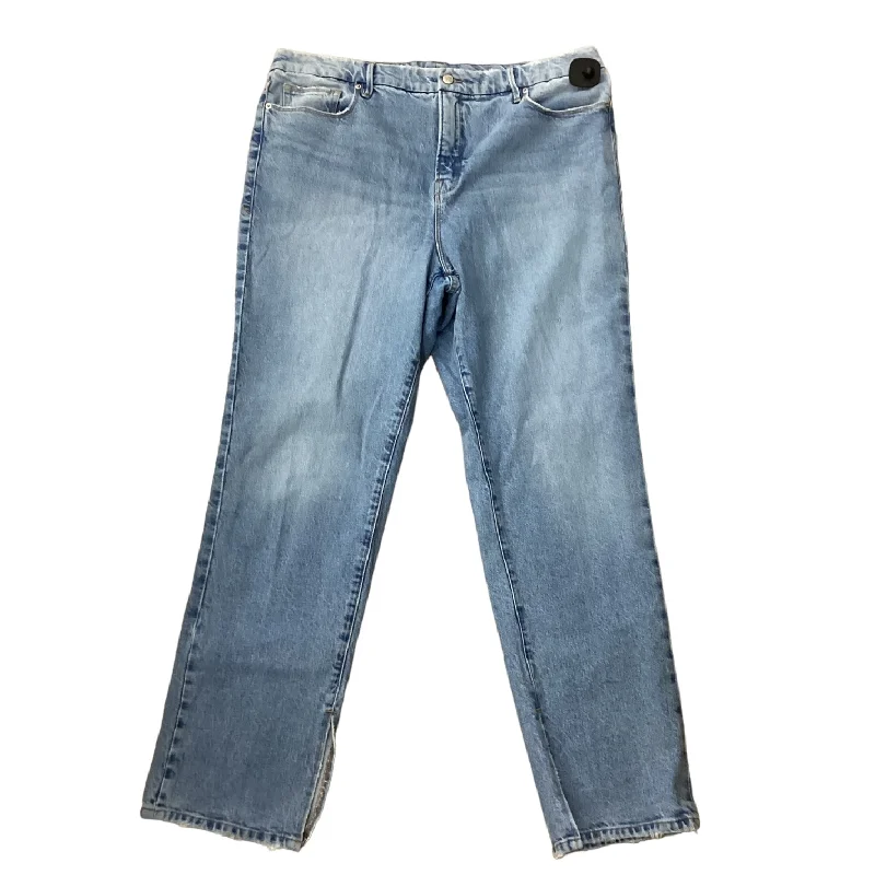 Elegant Straight-Leg Men's JeansJeans Designer By Good American In Blue Denim, Size: 18