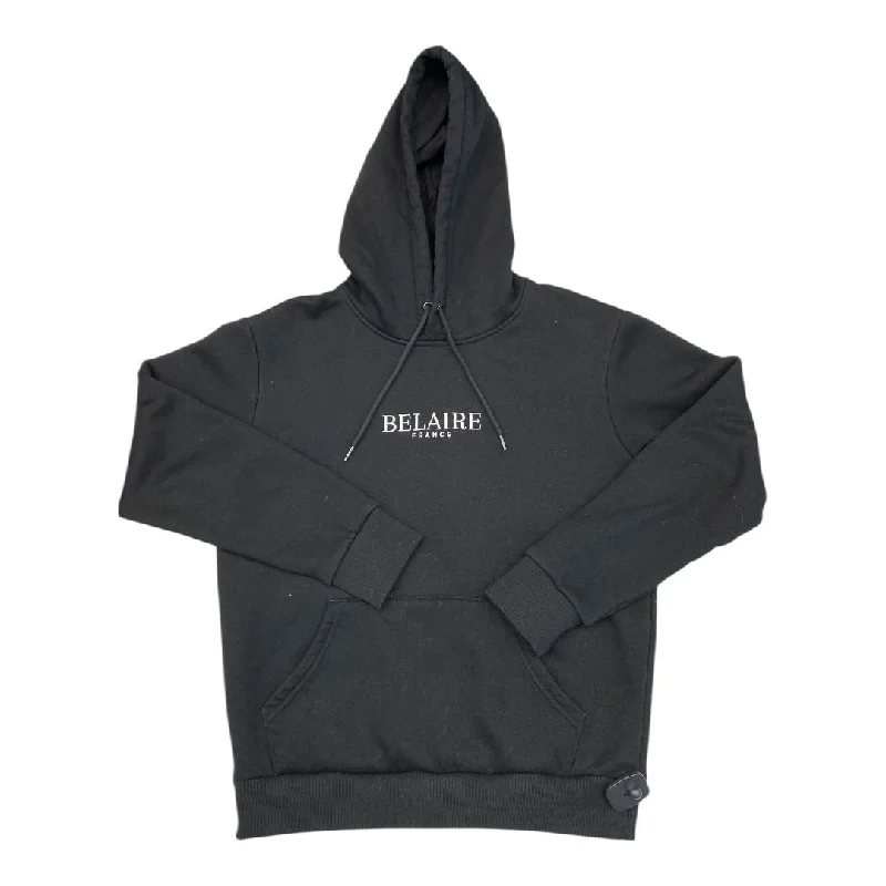 Stylish Men's Designer HoodiesSweatshirt Hoodie By Belaire In Black, Size: S
