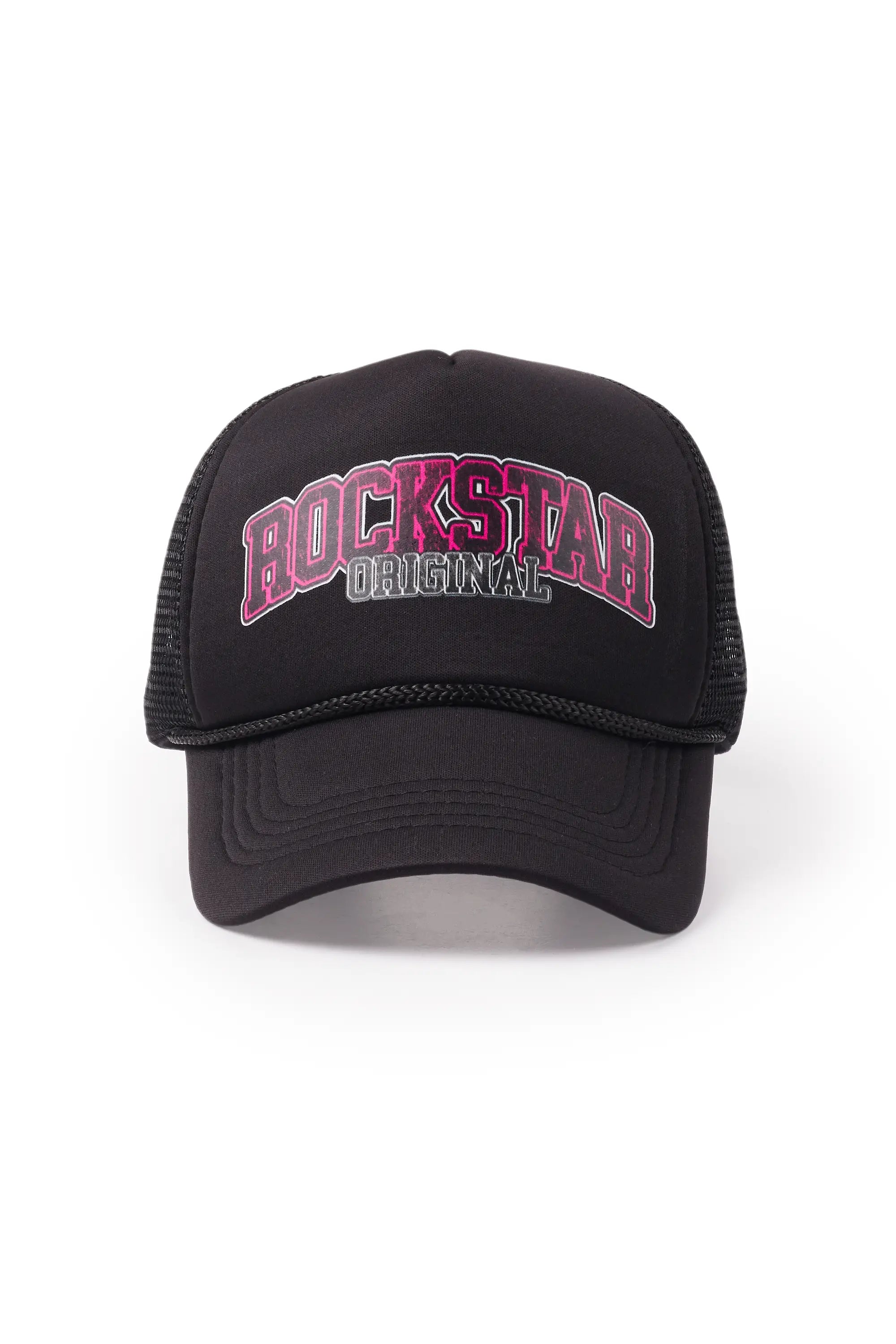 Waterproof Work HatsFields Black/Pink Graphic Trucker Hat