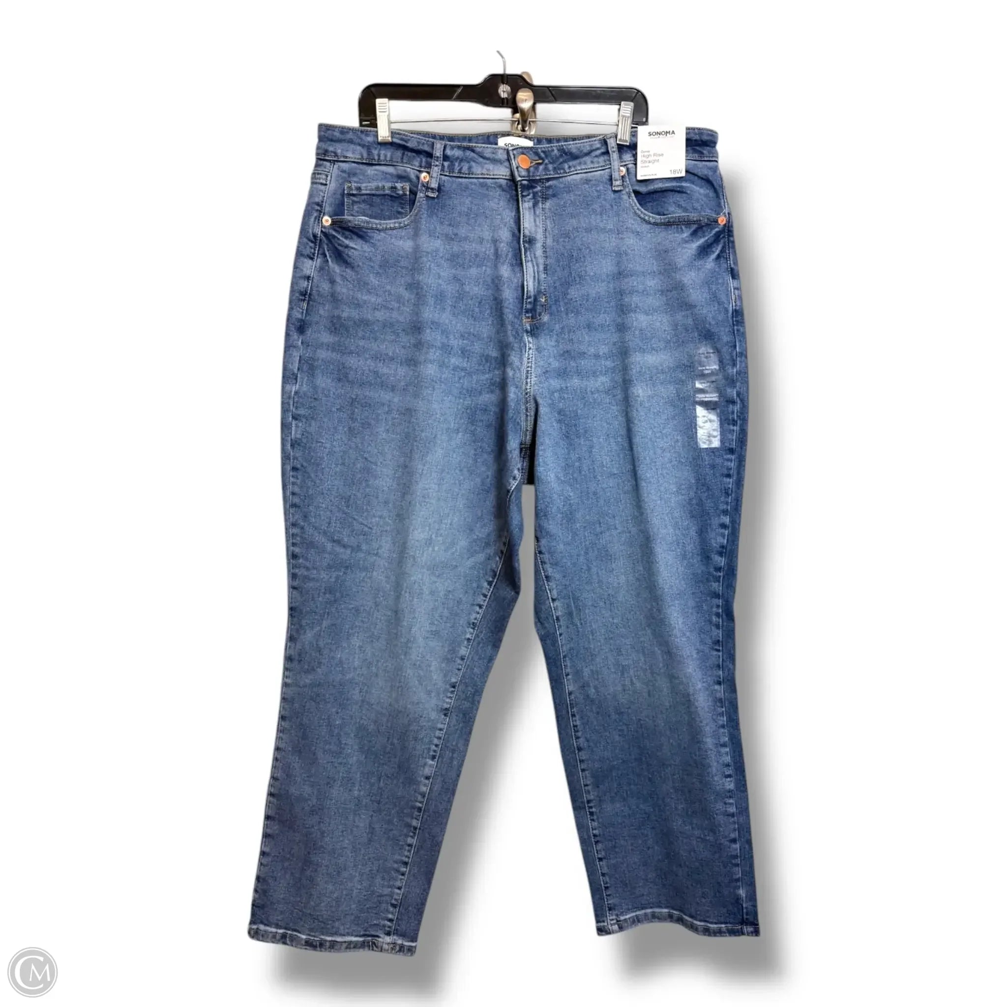 Men's Jeans in Unique PatternsJeans high rise Straight By Sonoma In Blue Denim, Size: 18 Men's Jeans in Unique PatternsJeans high rise Straight By Sonoma In Blue Denim, Size: 18