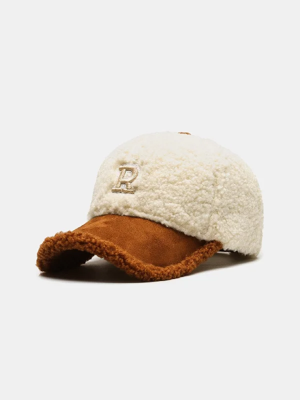 Warm Woolen HatsPlush Winter Warm Letter Baseball Cap