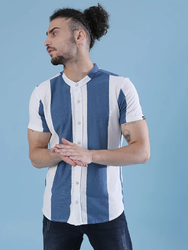 Men's Pattern-Clashing Shirts for Bold FashionCampus Sutra Men Striped Casual Shirts Men's Pattern-Clashing Shirts for Bold FashionCampus Sutra Men Striped Casual Shirts