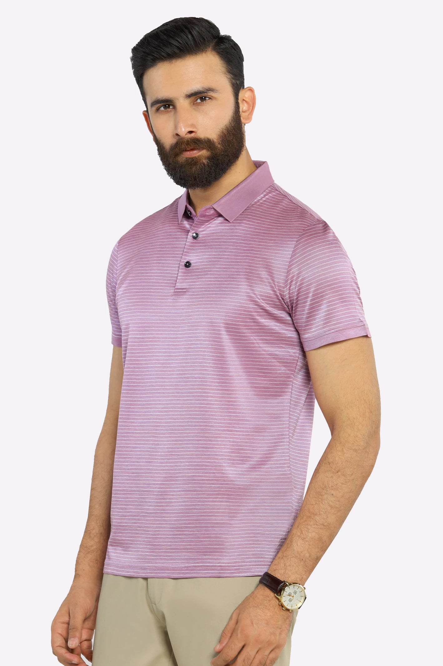 Men's Dressy Shirts for Formal EventsTea Pink Polo