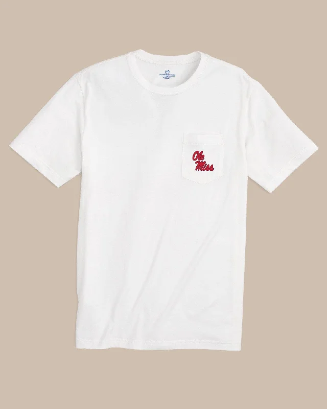 Men's Shirts with Pleated HemlinesOle Miss Rebels Gameday Embroidered Short Sleeve T-Shirt Men's Shirts with Pleated HemlinesOle Miss Rebels Gameday Embroidered Short Sleeve T-Shirt