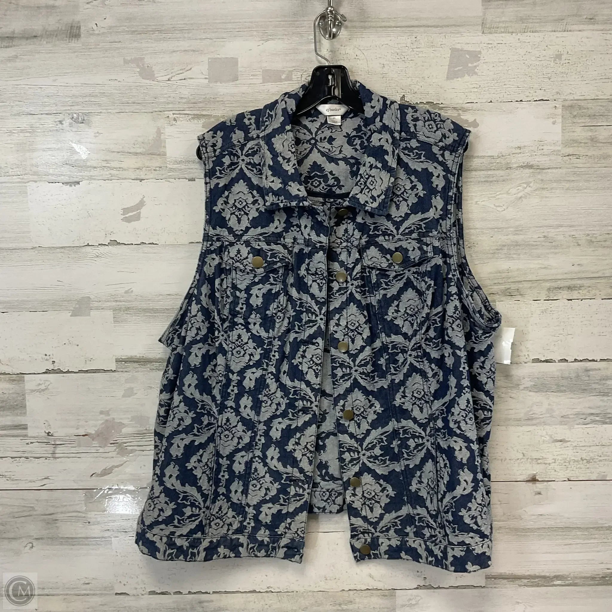 Essential Men's Puffer JacketsVest Other By Cj Banks In Blue, Size: 3x