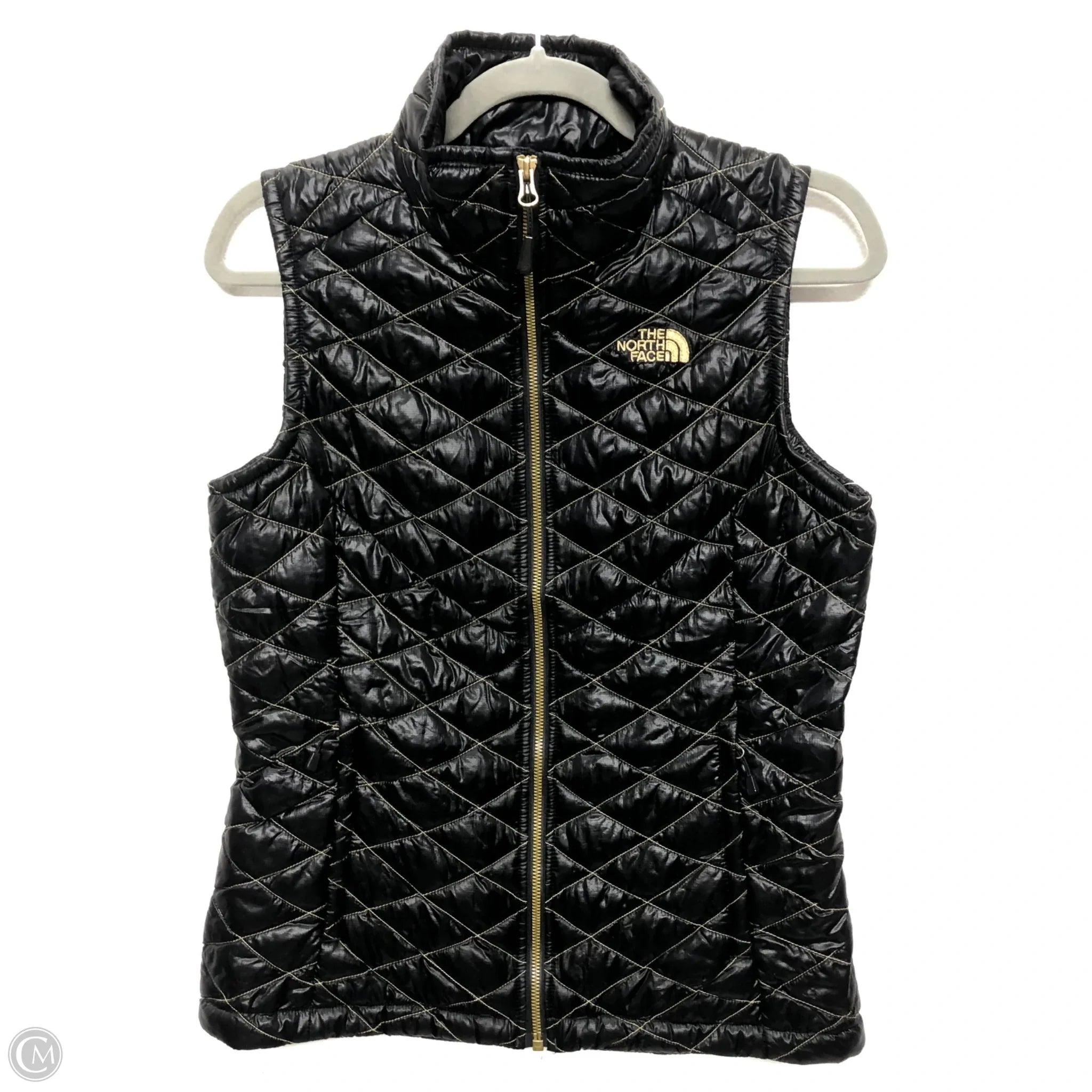 Men's Coats with Convertible CollarsVest Puffer & Quilted By The North Face In Black & Gold, Size: S