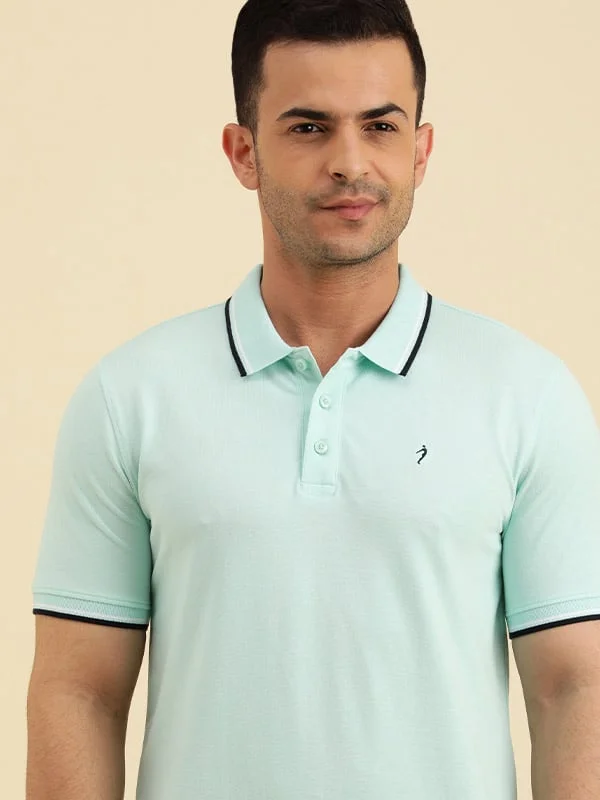 Men's Shirts with Rounded HemlinesMen Solid Polo T-Shirt