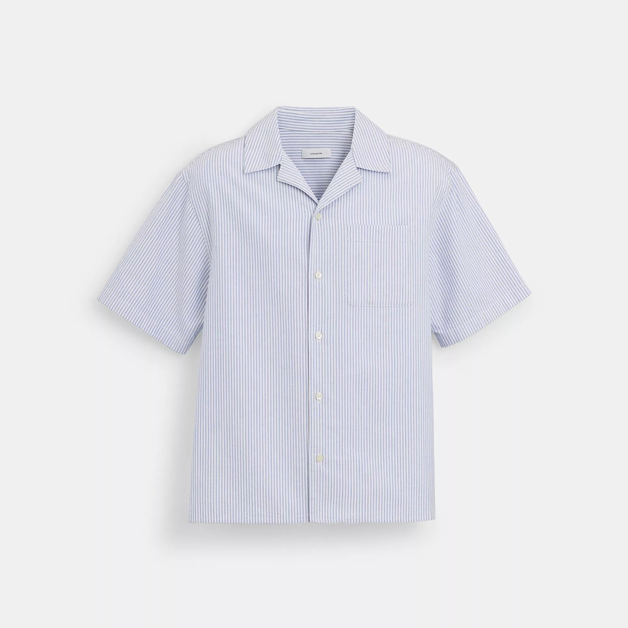 Men's Custom Dress Shirts for a Personalized FitCoach Outlet Oxford Striped Camp Shirt Men's Custom Dress Shirts for a Personalized FitCoach Outlet Oxford Striped Camp Shirt