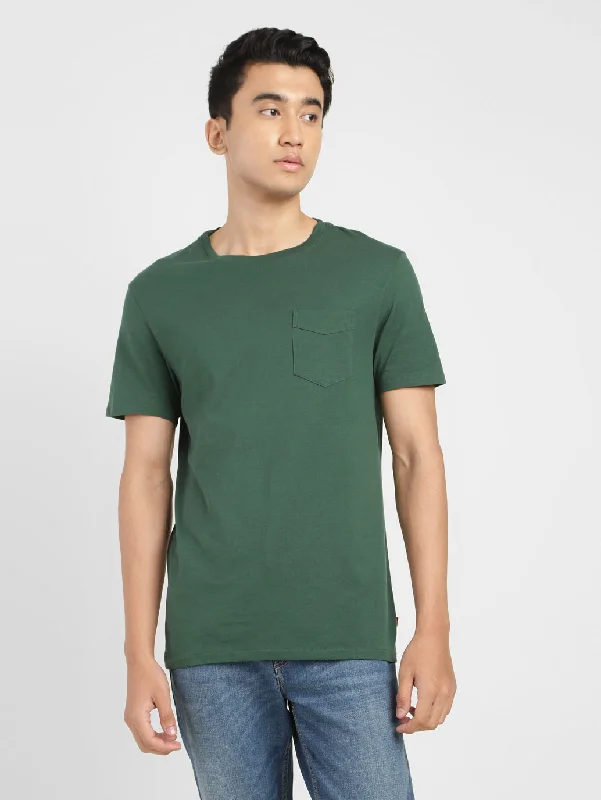 Men's Shirts with Button-Down PocketsMen's Solid Crew Neck T-shirt