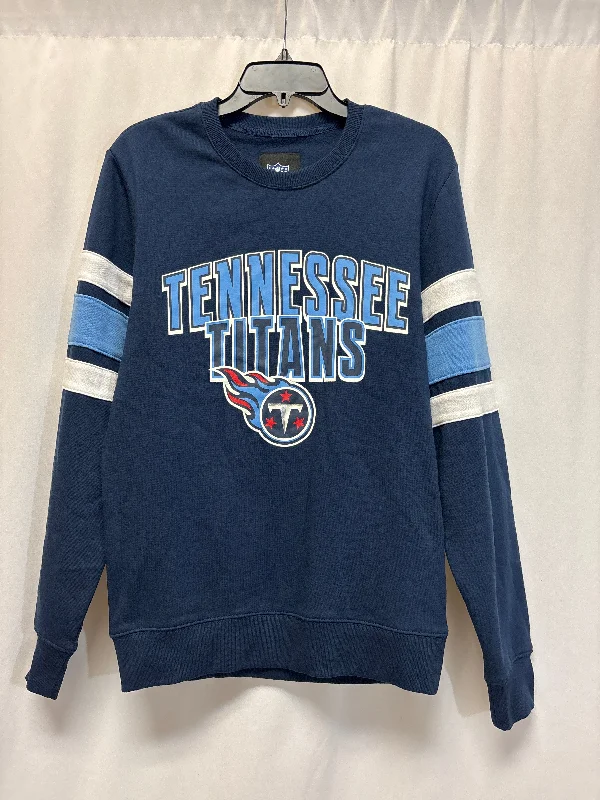 Designer Men's Hoodie JacketsSweatshirt Crewneck By Nfl In Blue, Size: S