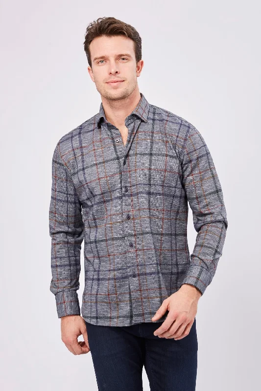 Men's Skinny-Fit Shirts for a Trendy LookMax Colton James Shirt in Grey Multi