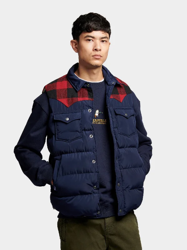 Men's Coats for Skinny MenPenfield Mens Rockford Vest in Navy Blue