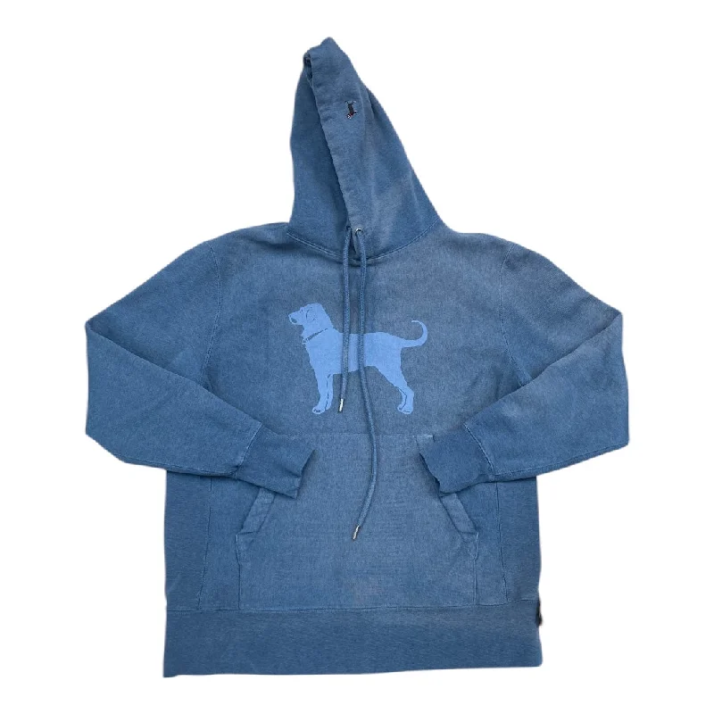Trendy Men's Patterned HoodiesSweatshirt Hoodie By THE BLACK DOG In Blue, Size: Xs