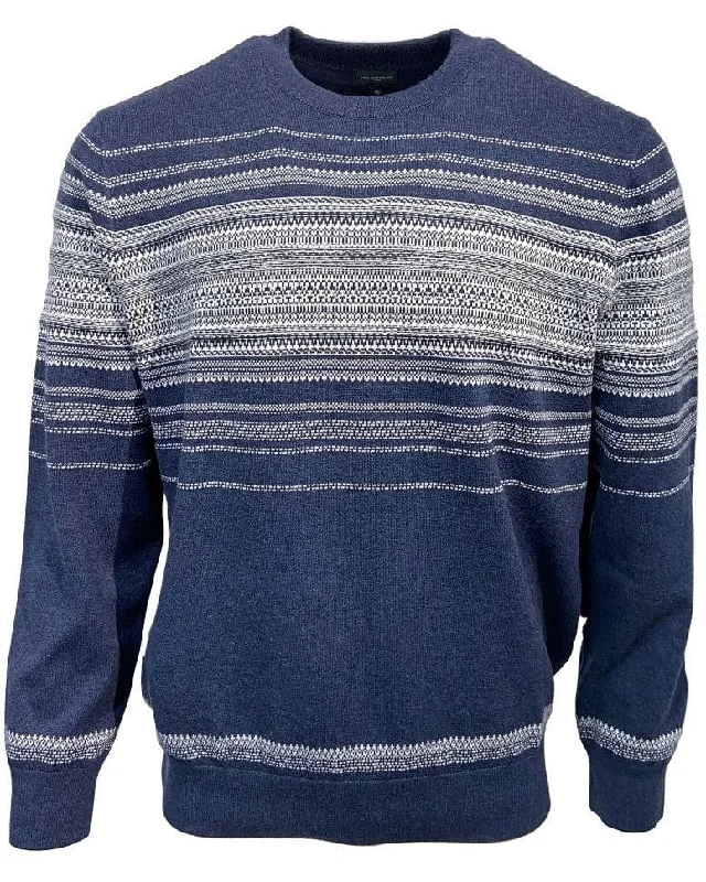 Men's Sweaters with Ribbed WaistbandsLeo Chevalier Crew Neck Navy - 621622 1998
