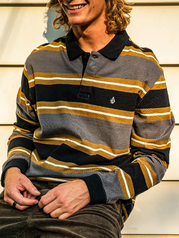 Men's Shirts with Double-Breasted DesignsHasley Polo Long Sleeve - Black