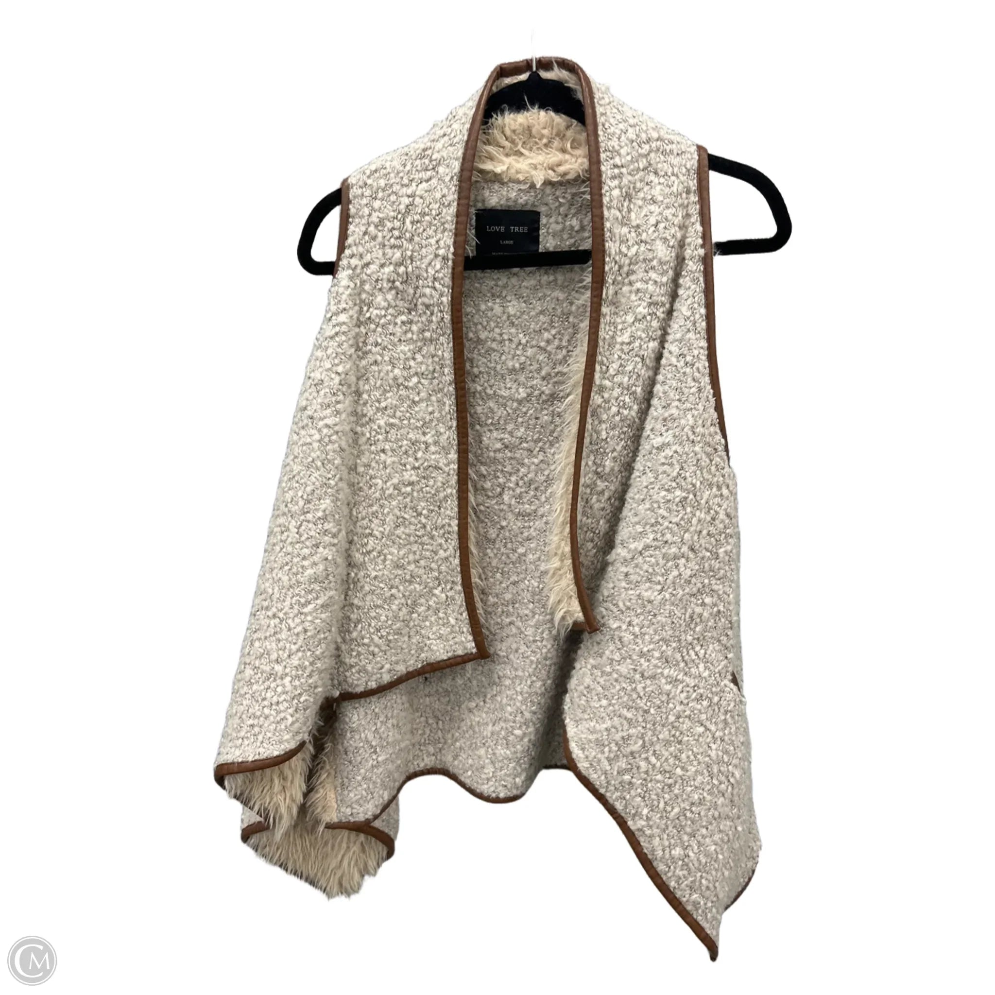 Men's Coats for Everyday WearVest Faux Fur & Sherpa By Love Tree In Tan, Size: L