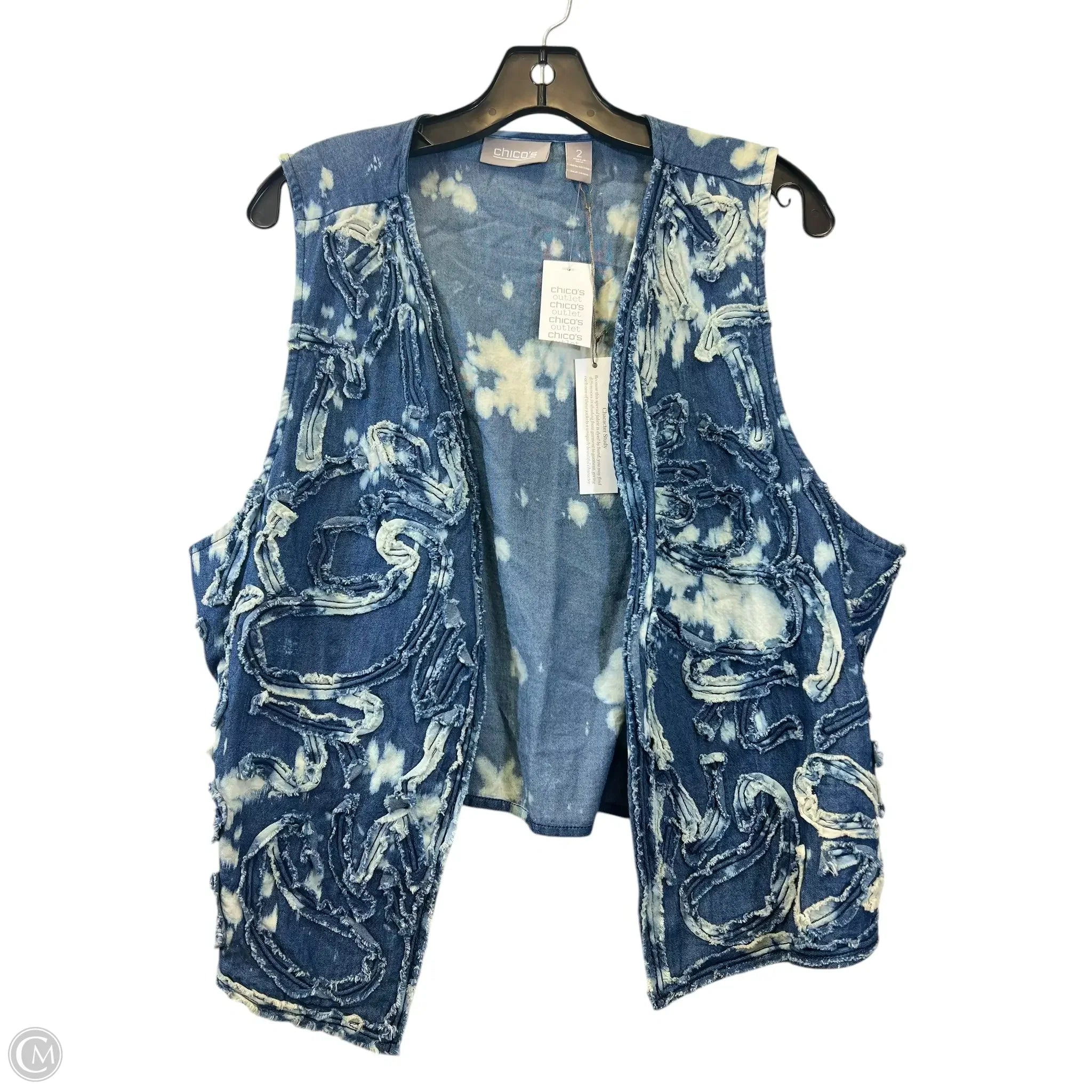 Luxurious Men's Cashmere CoatsVest Other By Chicos In Blue Denim, Size: L