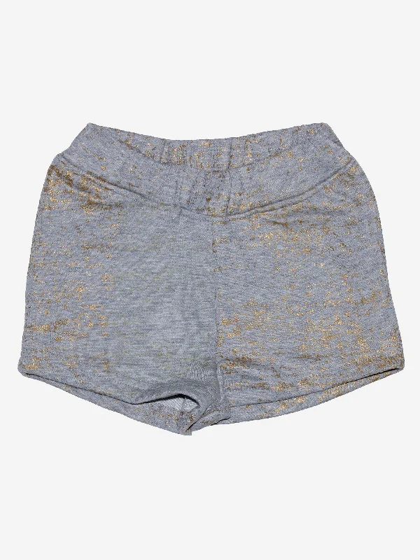 Grey Melange Gold Print