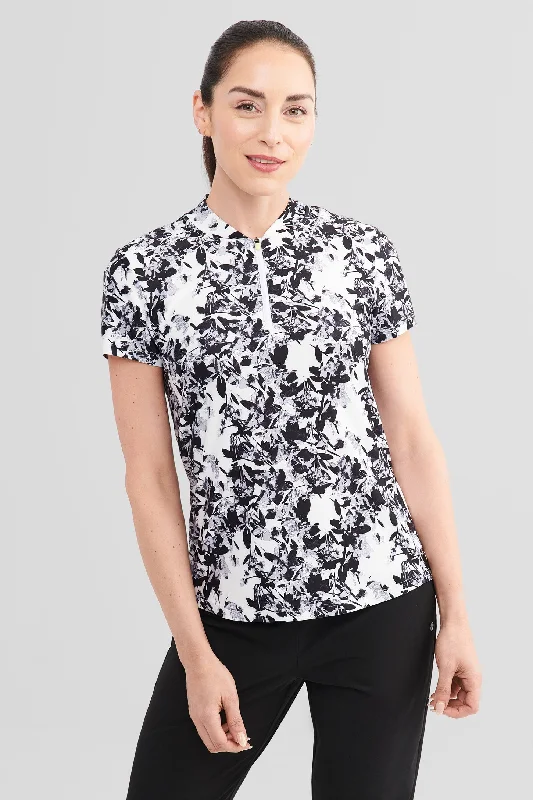 Patterned Men's Hawaiian ShirtsPolo manches courtes athlétique - Femme