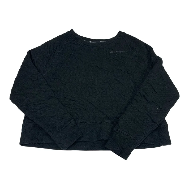 Men's Hoodies with Contrast StitchingSweatshirt Crewneck By Champion In Black, Size: S Men's Hoodies with Contrast StitchingSweatshirt Crewneck By Champion In Black, Size: S