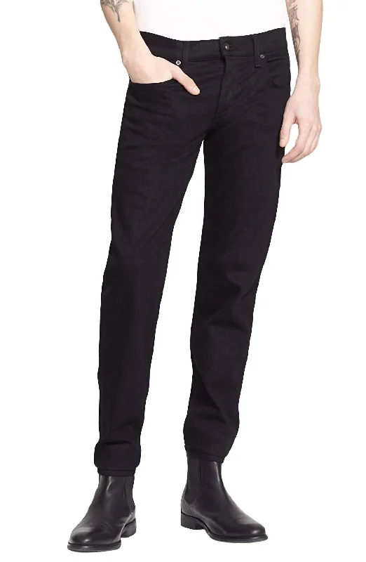 Everyday Men's JeansStandard Issue 5 Pocket Style Distressed Jeans In Black