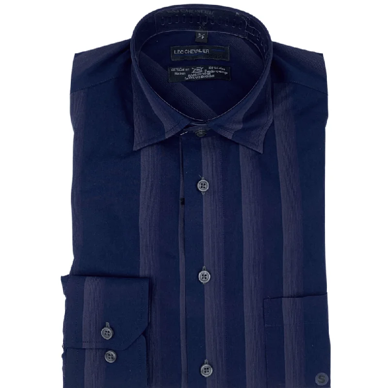 Men's Smart Casual Shirts for Business Casual SettingsLeo Chevalier 100% Cotton Long Sleeve Sport Shirt - 425464