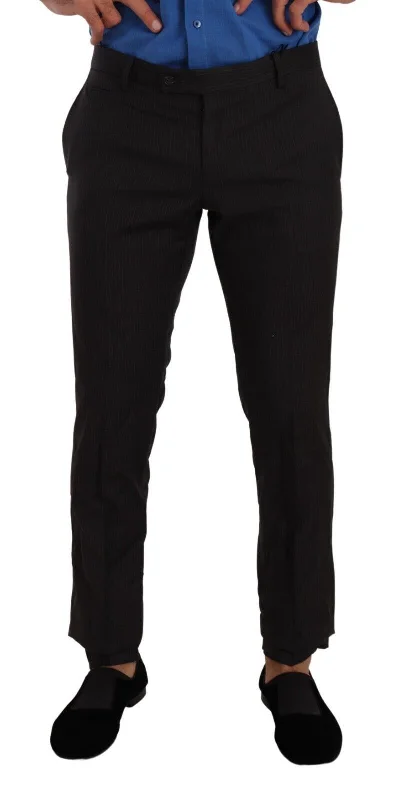 Leather Patch Embellished Men's JeansDolce & Gabbana blue Striped Silk Tape Men's Pants (Pre-Owned) Leather Patch Embellished Men's JeansDolce & Gabbana blue Striped Silk Tape Men's Pants (Pre-Owned)