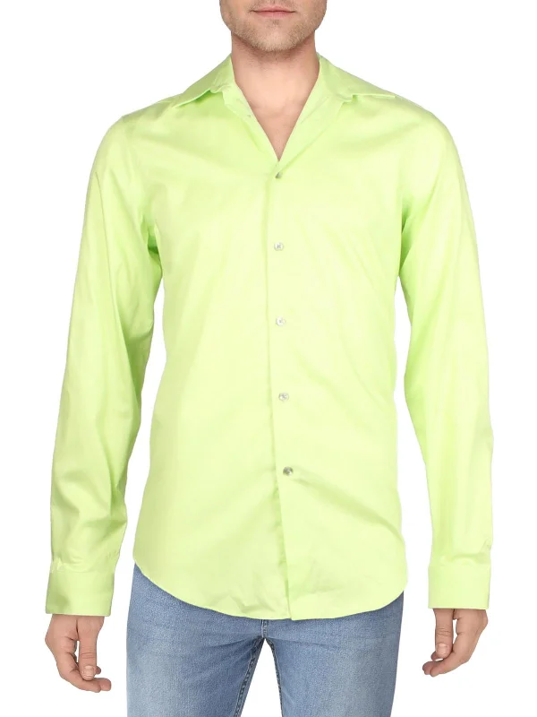 Men's Breathable Shirts for Warm ClimatesMens Slim Fit Collared Dress Shirt