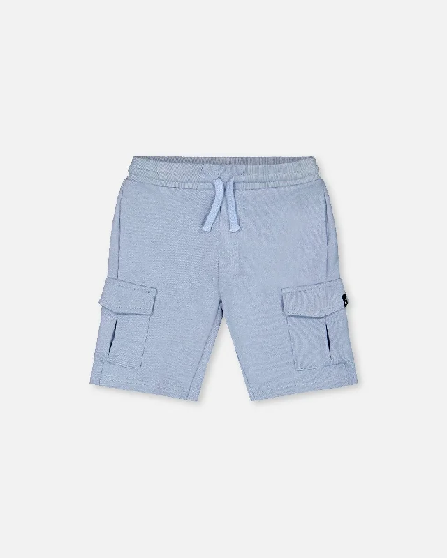 Durable and Tough Men's Work and Cargo ShortsFrench Terry Short Pale Blue