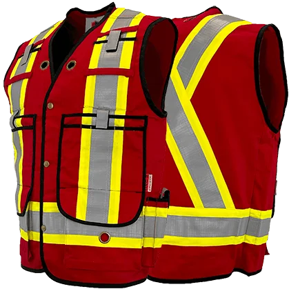 Men's Coats with Quilted LiningAtlas AR/FR Red Surveyor Vests 2272RD