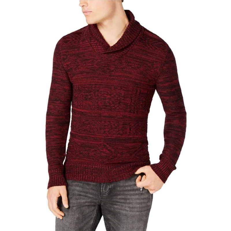 Men's Sweaters with Patchwork DesignsAmerican Rag Mens Jacquard Shawl Collar Pullover Sweater