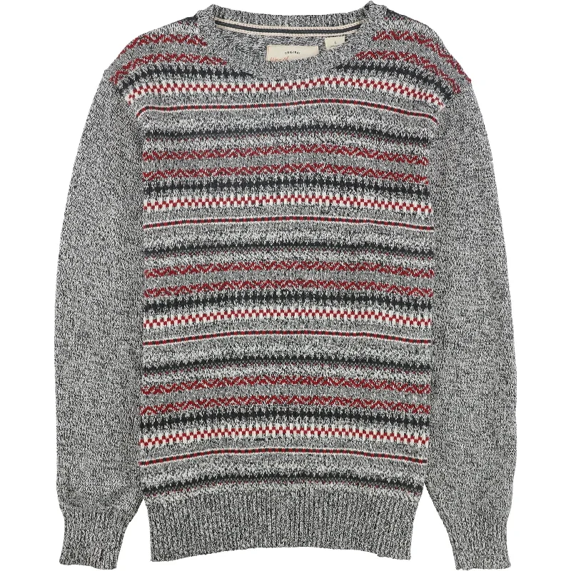 Men's Sweaters with Embroidered DesignsWeatherproof Mens Fair Isle Stripe Knit Sweater Men's Sweaters with Embroidered DesignsWeatherproof Mens Fair Isle Stripe Knit Sweater