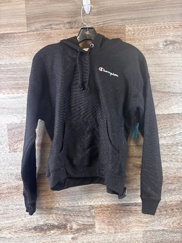 Men's Hoodies for LayeringAthletic Sweatshirt Hoodie By Champion In Black, Size: S