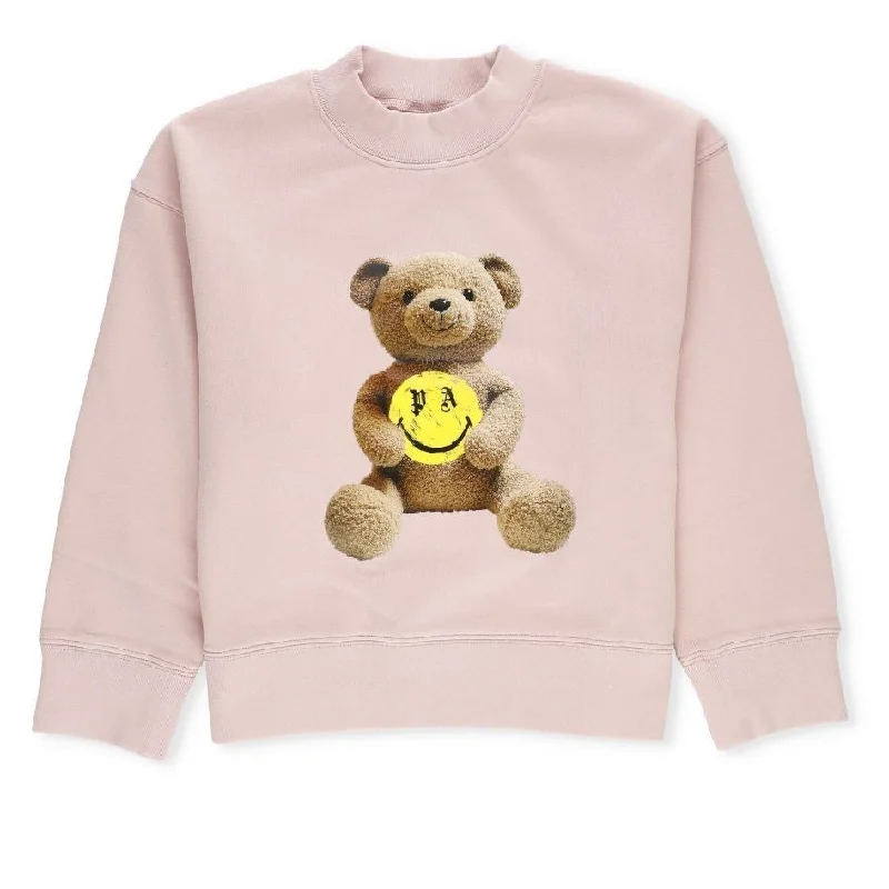 Cozy Men's Cable-Knit SweatersPink Bear Logo Sweatshirt