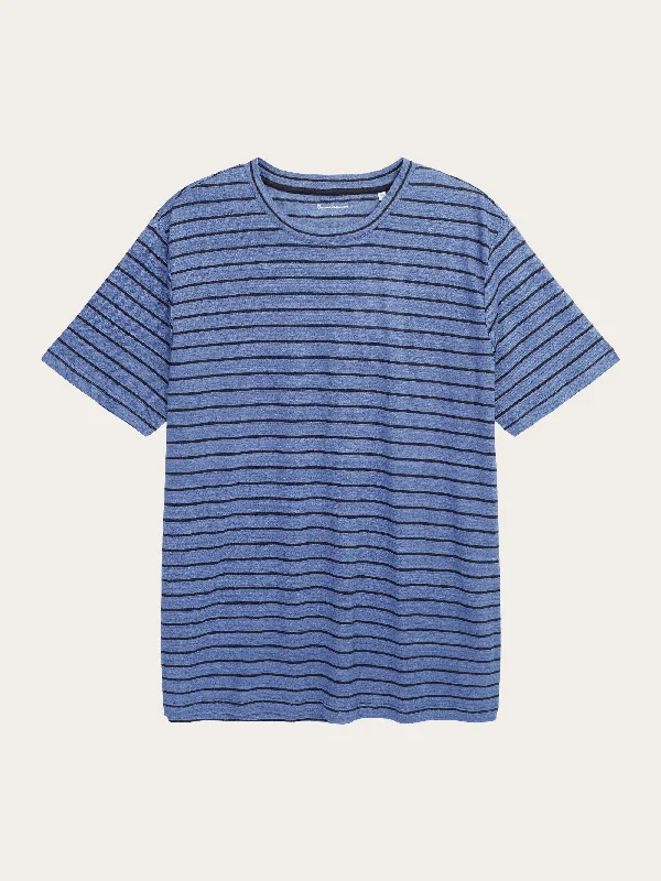 Classic Men's Button-Up ShirtsRegular linen striped t-shirt - GOTS/VEGAN - Blue stripe Classic Men's Button-Up ShirtsRegular linen striped t-shirt - GOTS/VEGAN - Blue stripe