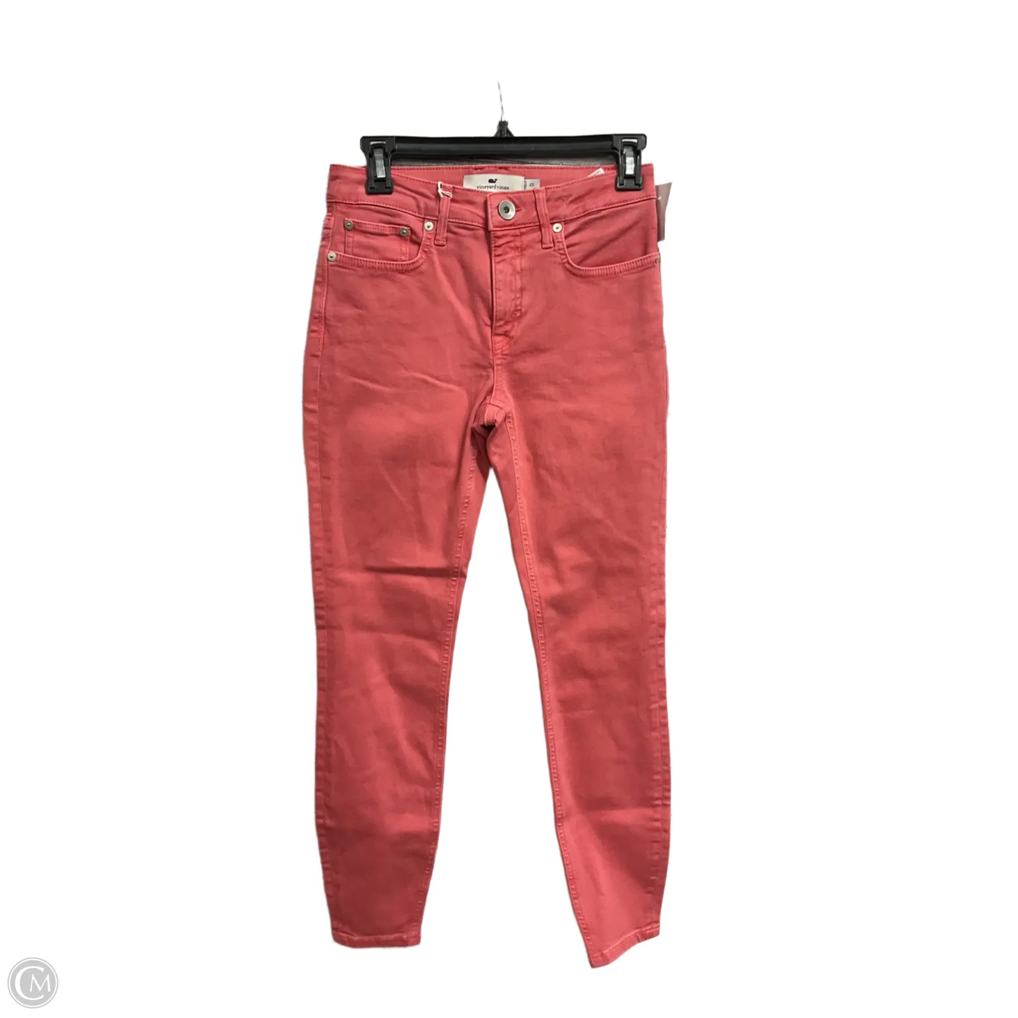 Men's Jeans with Fashionable RipsJeans Skinny By Vineyard Vines In Pink Denim, Size: 0