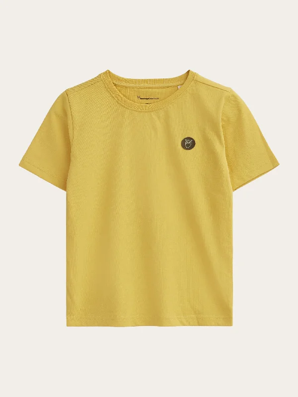 Men's Shirts with Checkered PatternsRegular fit badge t-shirt - Misted Yellow