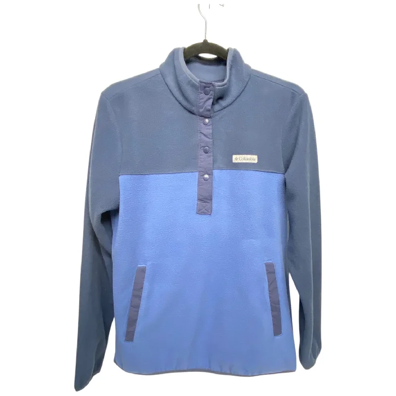 Casual Men's Zip-Up HoodiesAthletic Sweatshirt Collar By Columbia In Blue, Size: M