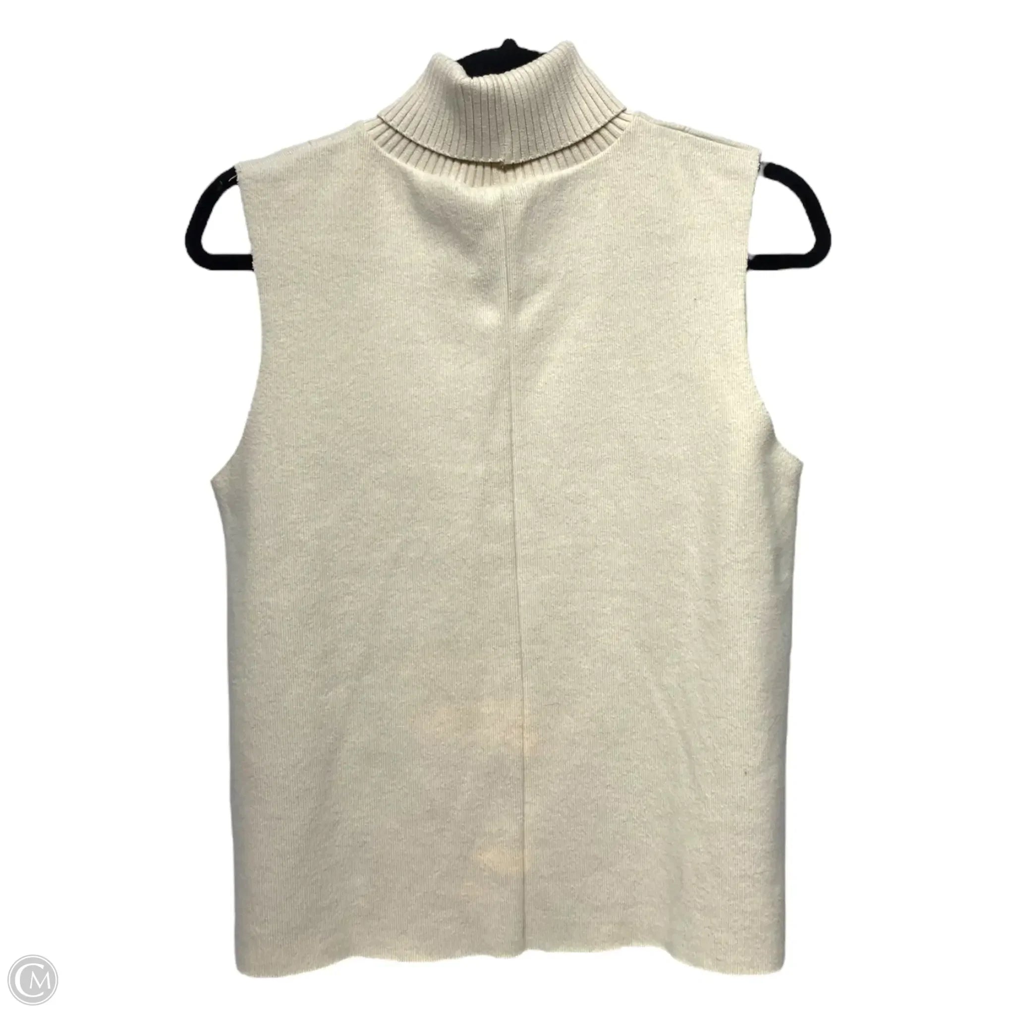 Men's Coats with Fur TrimVest Sweater By Zara In Cream, Size: S