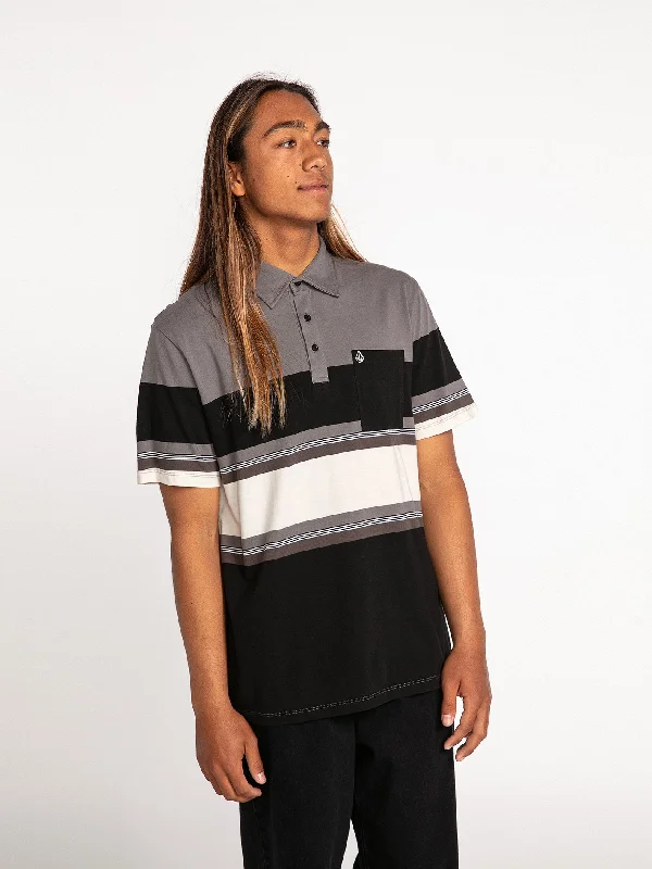 Men's Shirts with Pleated HemlinesHeavy Daze Short Sleeve Polo - Pewter