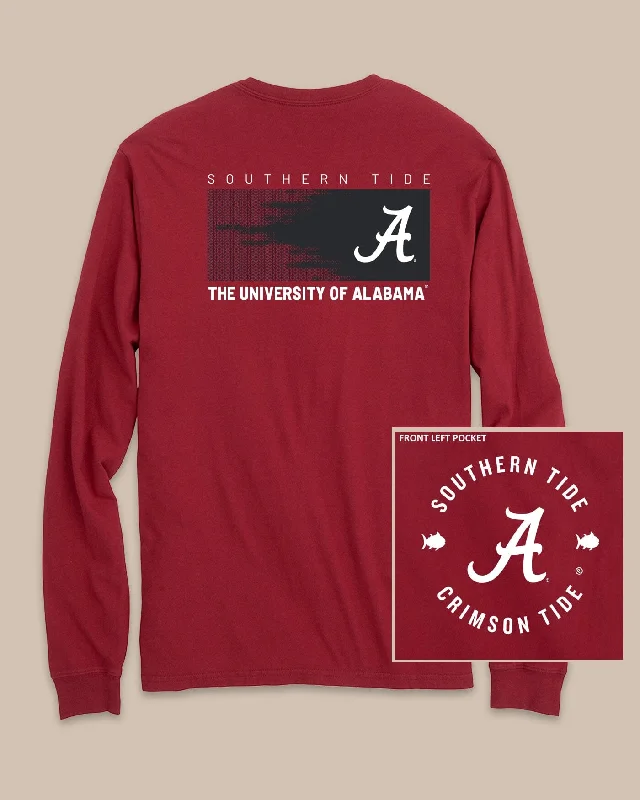 Men's Shirts with Contrast CollarsAlabama Crimson Tide Gameday Hexagon Gradient T-Shirt