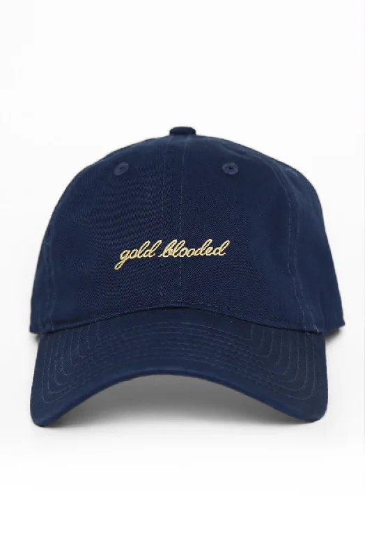 Elegant Top Hats for WeddingsGold Blooded (Navy Low Crown Cap)