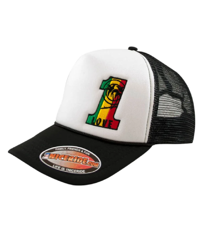 Embroidered Bucket Hats"1 LOVE" Foam Trucker Hat
