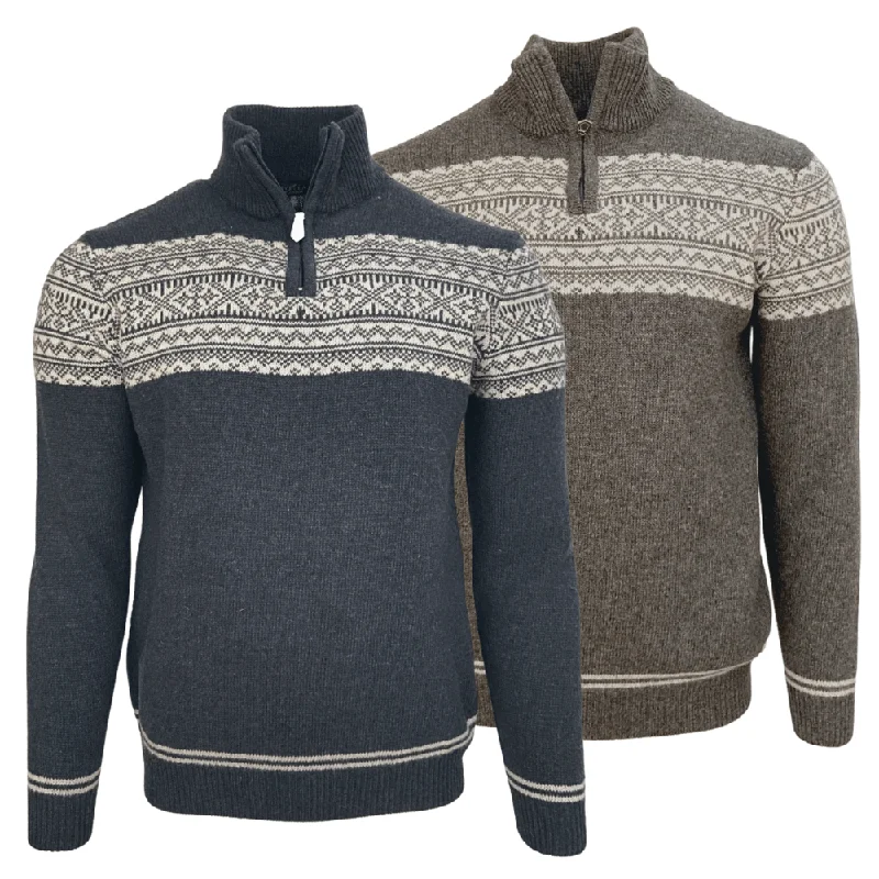 Men's Sweaters with Built-In ScarvesViyella Quarter Zip Wool Blend Sweaters - 559650 - Assorted Colours Men's Sweaters with Built-In ScarvesViyella Quarter Zip Wool Blend Sweaters - 559650 - Assorted Colours