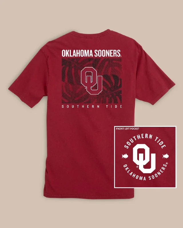 Men's Shirts with Bow TiesOklahoma Sooners Halftone Monstera T-Shirt