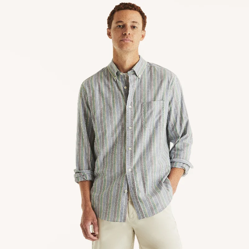 Men's French-Cuff Shirts for a Sophisticated EdgeNautica Mens Striped Oxford Shirt