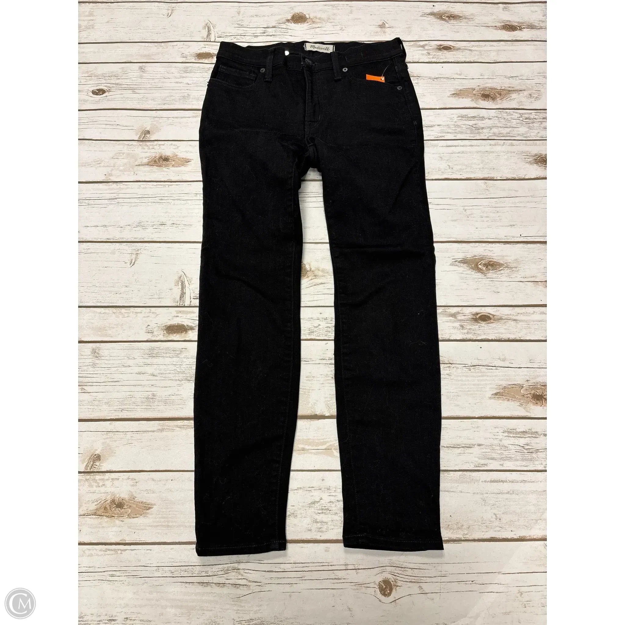 Men's Tapered JeansJeans Skinny By Madewell In Black Denim, Size: 4